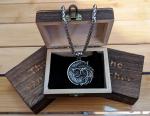 The Witcher Gerald Wild Hunt Wolf 3D Medallion Kette Geschenkset