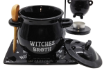 Witches Brew Schwarze Keramik Suppenschüssel mit Löffel