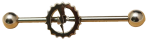Industrial Piercing Steampunk Clock 1.6 14G  Edelstahl
