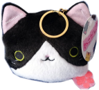Nemu Neko Geldbeutel, Anhänger Kawai Schwarz-Weiß