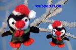 Handgefilzter Pinguin Weihnachtsmann Deko Anhänger