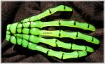 Punk Gothic Haarklemme Skelett Bones  Neon Grün